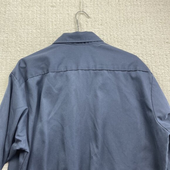 Vintage Air Transat Canada Employee Button Up Shirt Uniform Men Sz L Navy Blue * - Picture 16 of 16